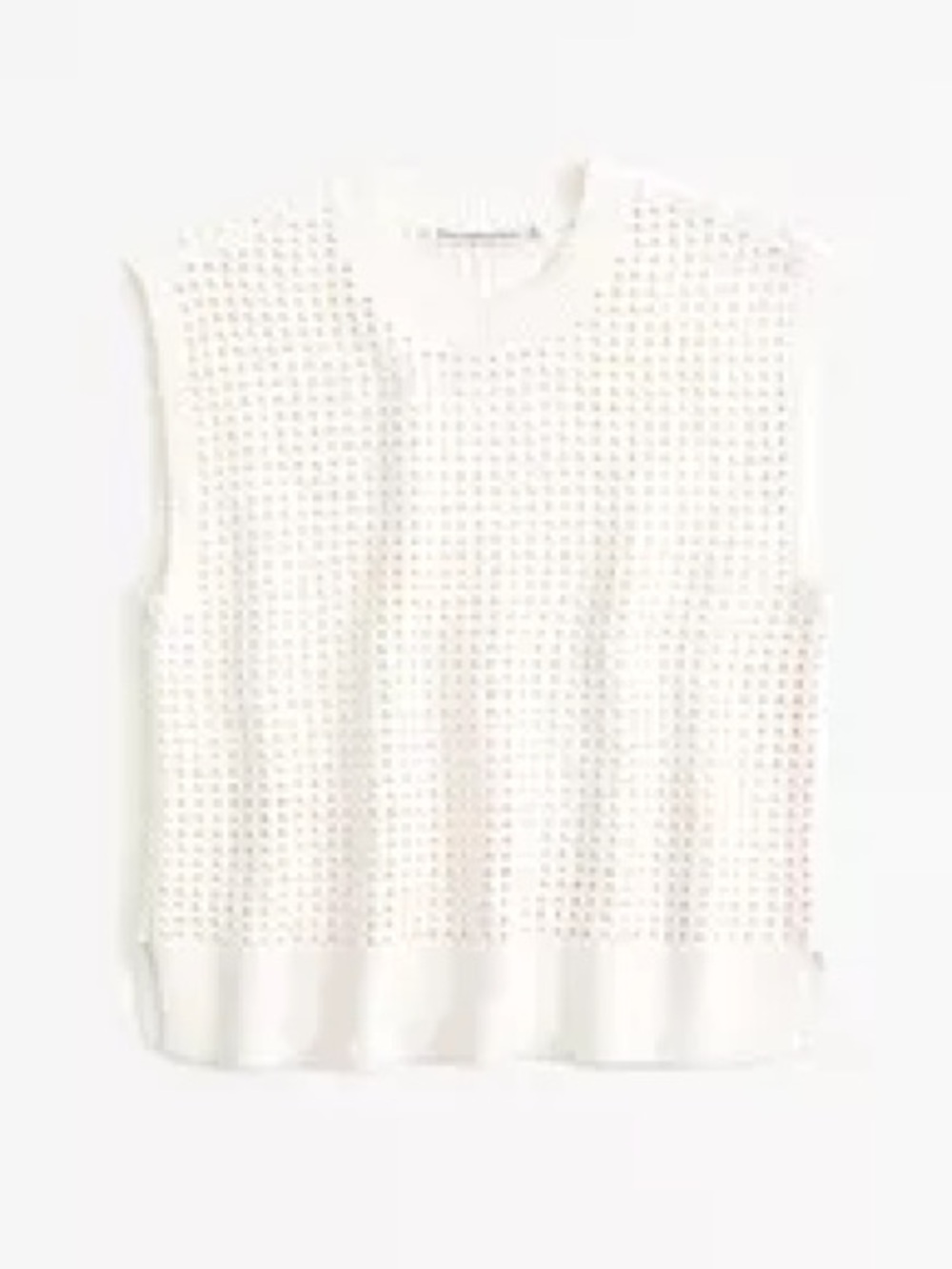 Abercrombie crochet shell top - white / cream - - Picture 2 of 6